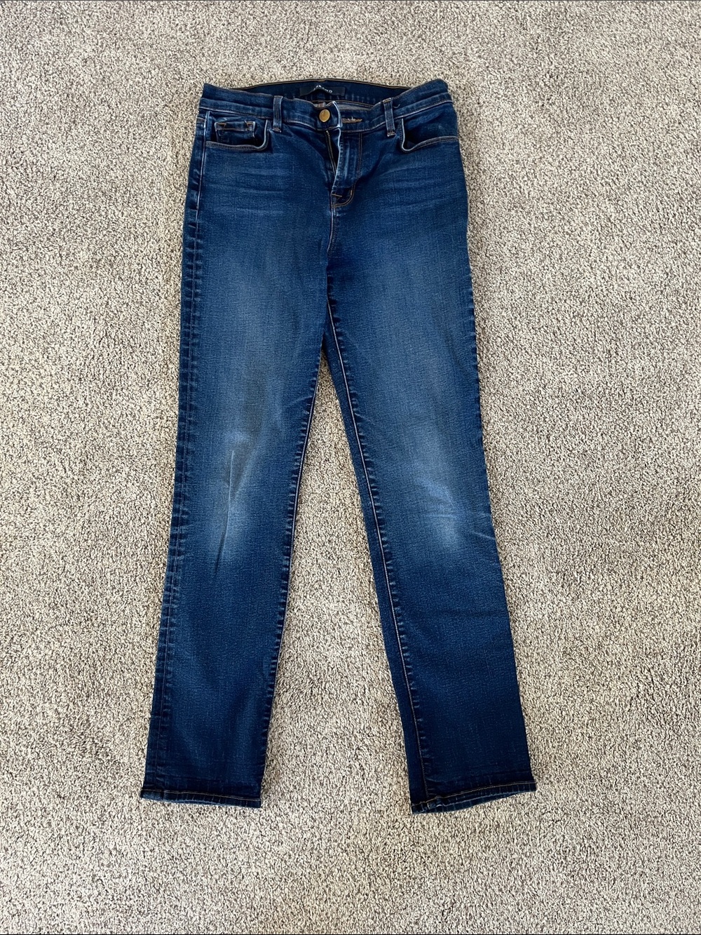 J Brand Dark Blue Maria Straight Jeans